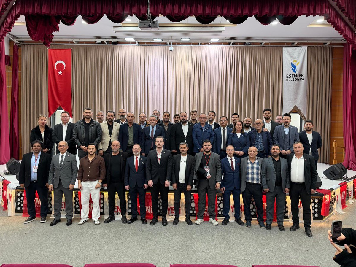 yenigencesenler's tweet photo. YENİ Parti Esenler İlçe Başkanlığımızın 1. Olağan Kongre sürecini hep birlikte başarıyla tamamladık.

Delegelerimizin iradesiyle tekrardan İlçe Başkanımız seçilen Aytekin Ayar Başkanımızı ve yönetim kurulumuzda görev alan tüm yol arkadaşlarımızı tebrik ediyoruz.

Bundan sonraki süreçte dayanışmamızı büyüterek, omuz omuza ve kararlılıkla yolumuza devam edeceğiz. Mücadelemizden vazgeçmeden, hedeflerimizden geri adım atmadan hep birlikte başaracağız.

İktidar hedefimize yürürken; emeğimizden, inancımızdan ve mücadelemizden asla vazgeçmeyeceğiz.
