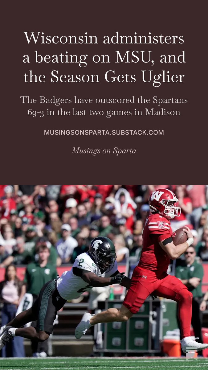 Rich_Cain's tweet photo. The Good News? Michigan State had just one penalty.  https://t.co/MA5ifAr9Ol https://t.co/g5r5hsna0F