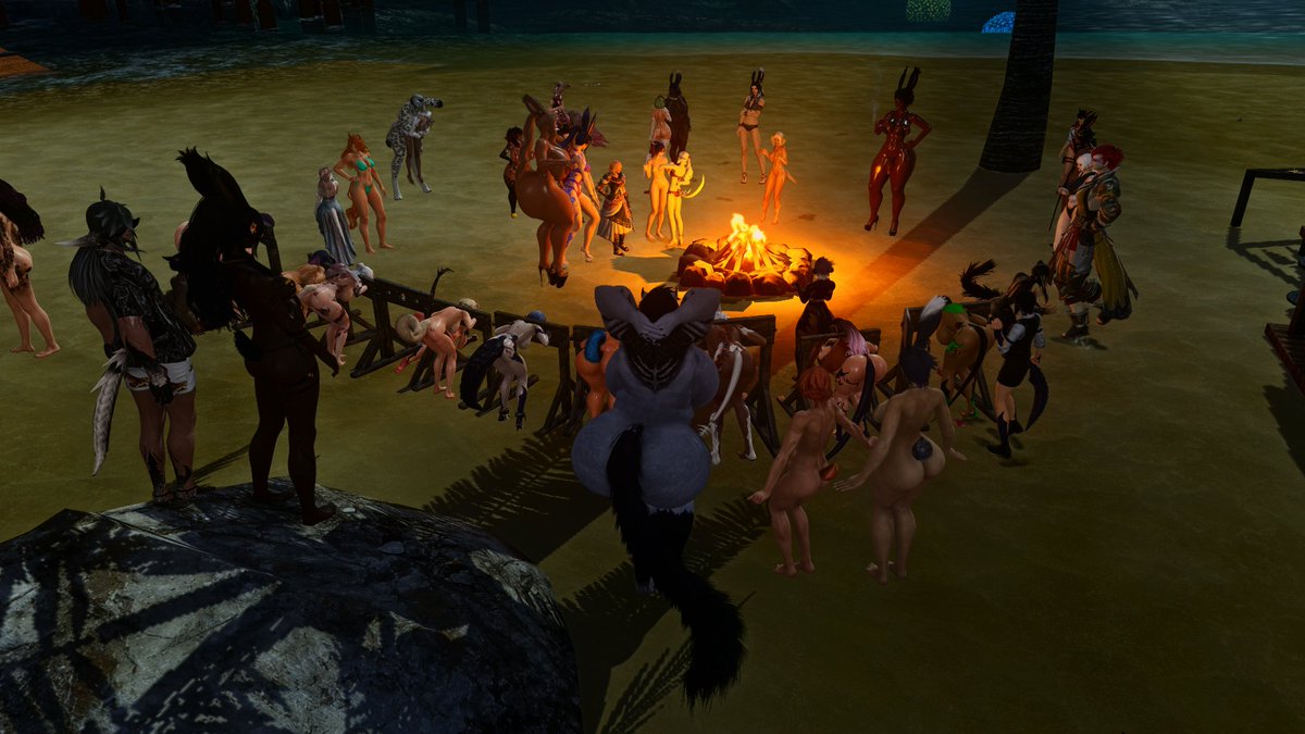 FELINEPAINTER's tweet photo. Beach Party. . https://t.co/6CjNhcdqke