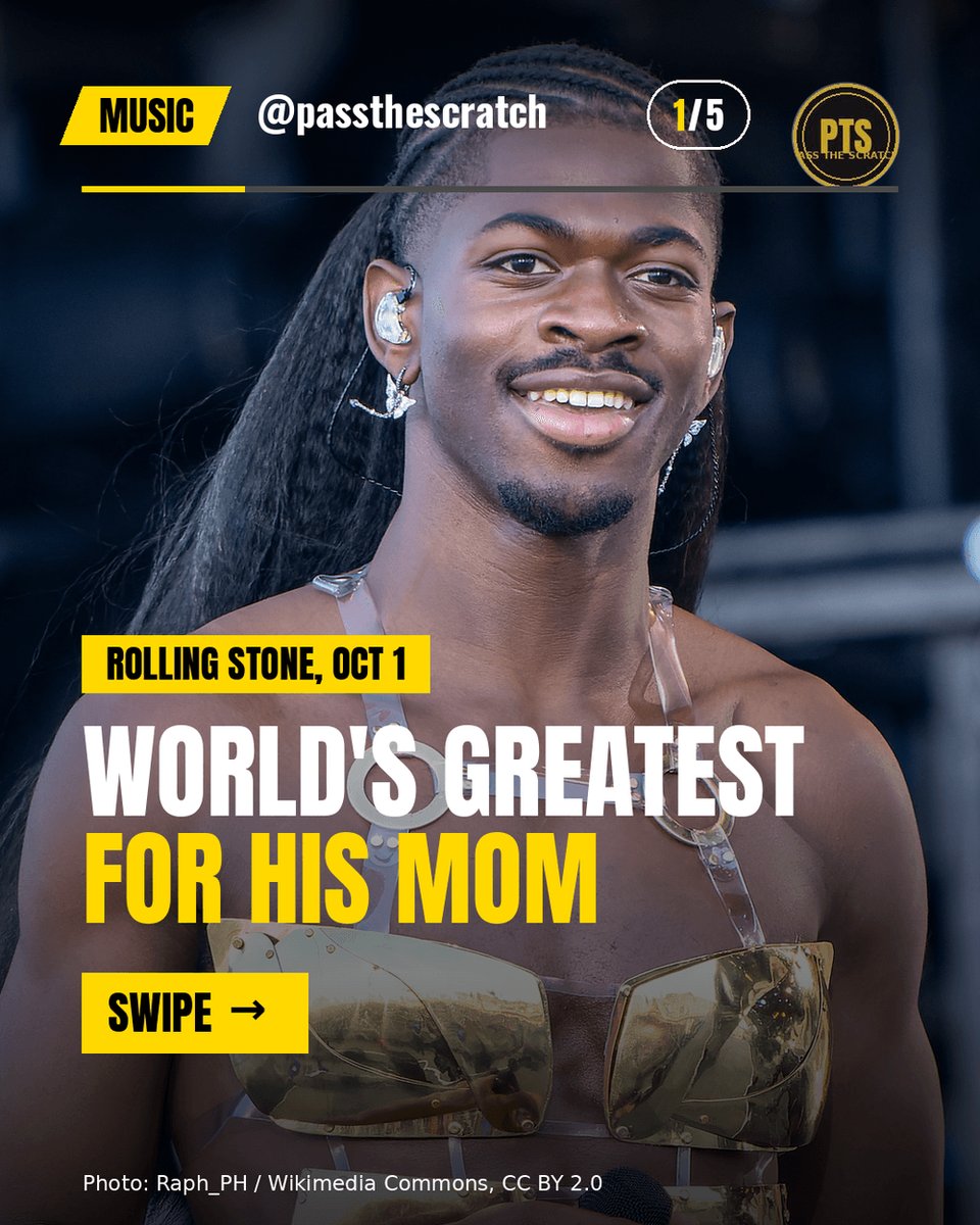 cryptonewb_e's tweet photo. Lil Nas X released World's Greatest!, his first single in nearly two years, dedicated to his late mother Tamikia Hill. Video shot in Atlanta, per Rolling Stone.
It uses her voicemail: "walk by faith, not by sight."
#LilNasX #PassTheScratch https://t.co/BnO2W21E9u