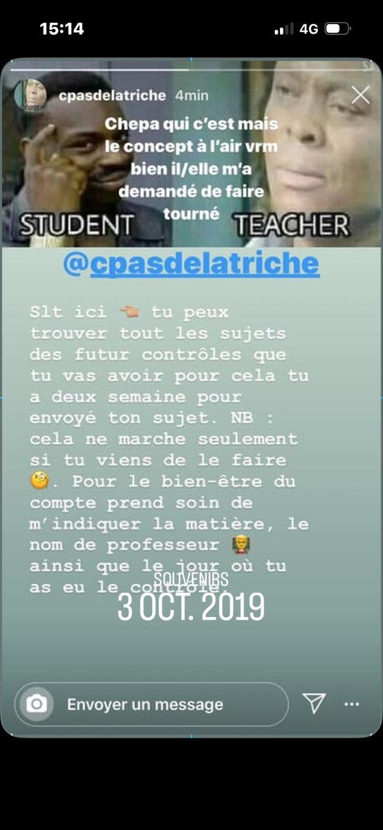 67kinl's tweet photo. au lycée j’étais tlm foiré que j’avais créer un compte pour s’envoyer les sujets et jfaisais genre c’était pas moi bombooclat https://t.co/WglKs6Dj4I