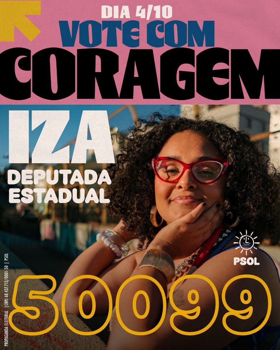 teixeiracds's tweet photo. @Izalourenca 🌻 Iza Lourença é potência, firma-se com coragem, não pega carona em jatinho de Vorcaro e combate a maldade.
■ 4/out 50099 #Minas vota.
📸 @Izalourenca https://t.co/AKrXt981bt