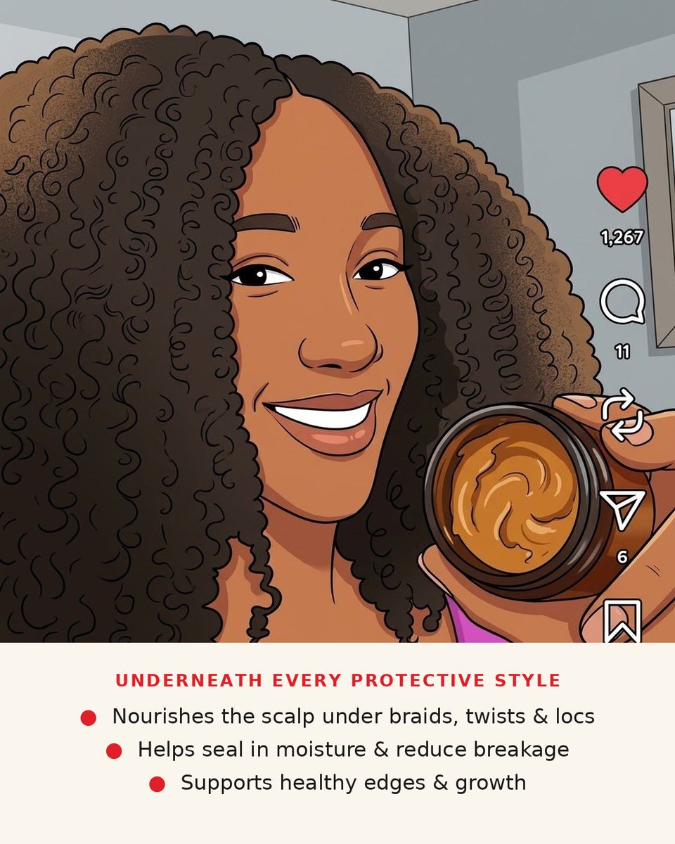 AMEXEMHOLISTICS's tweet photo. Braids in. Breakage out. ๐ช๐พ Zion's Mane Batana Oil ๐ฟ โ pure Honduras heat ๐ญ๐ณ for underneath braids, twists, locs & wigs. Nourishes scalp ๐ง, seals moisture, reduces breakage โ๏ธ, supports edges & growth ๐ฑ. Comment 'BATANA' ๐ฌ #BatanaOil #ProtectiveStyles #NaturalHair #HairGrowth https://t.co/KcLNFsRgNl