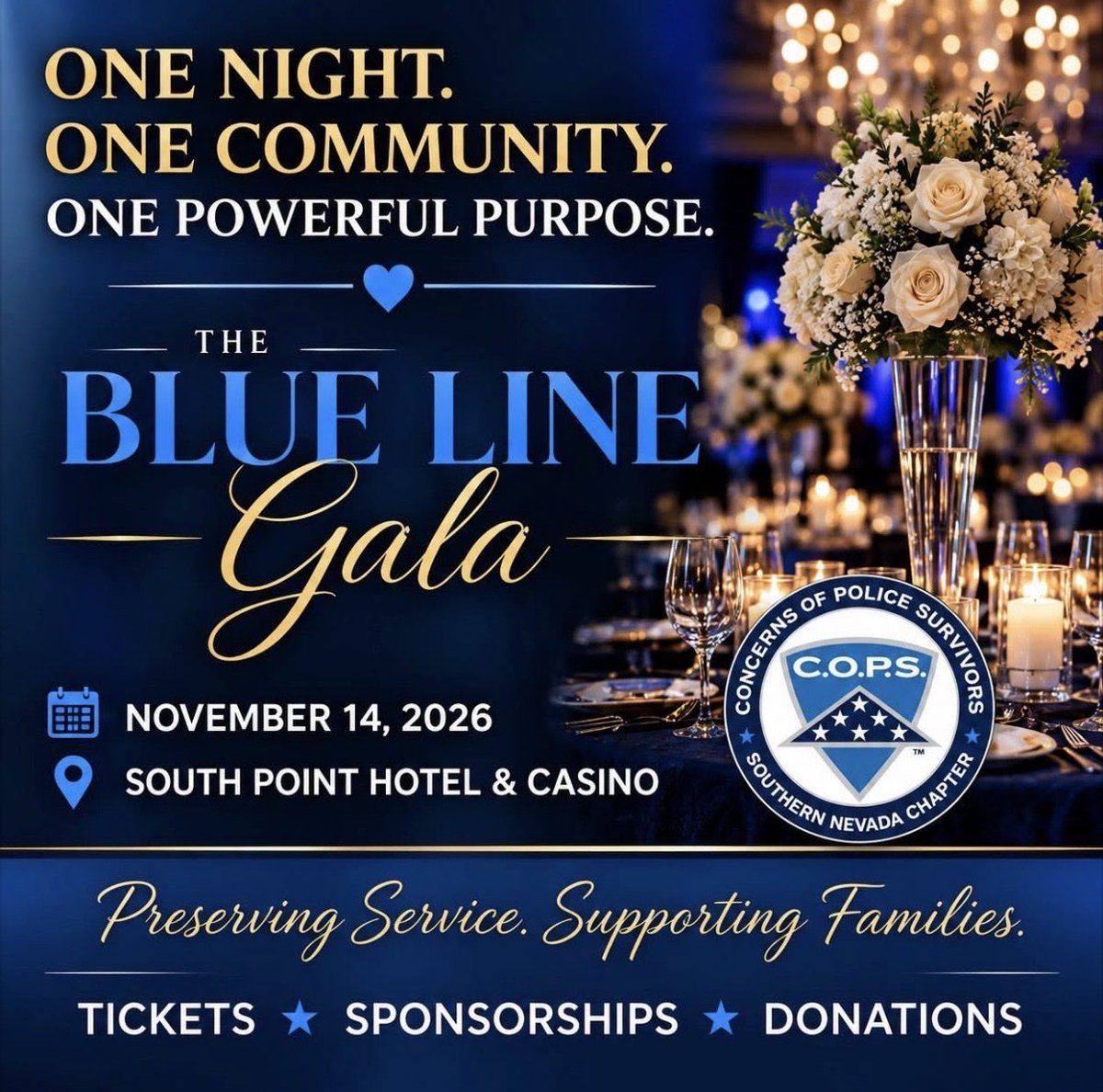 nvpir8grl's tweet photo. π The Blue Line Gala
November 14, 2026
South Point Hotel & Casino
ποΈ Tickets | Sponsorships | Donations
π https://t.co/ULcqqrvkHc
#BlueLineGala #SNVCOPS #SupportOurSurvivors #NeverForgotten #thinblueline #lasvegas #lawenforcement https://t.co/2Dx7zzdzZe