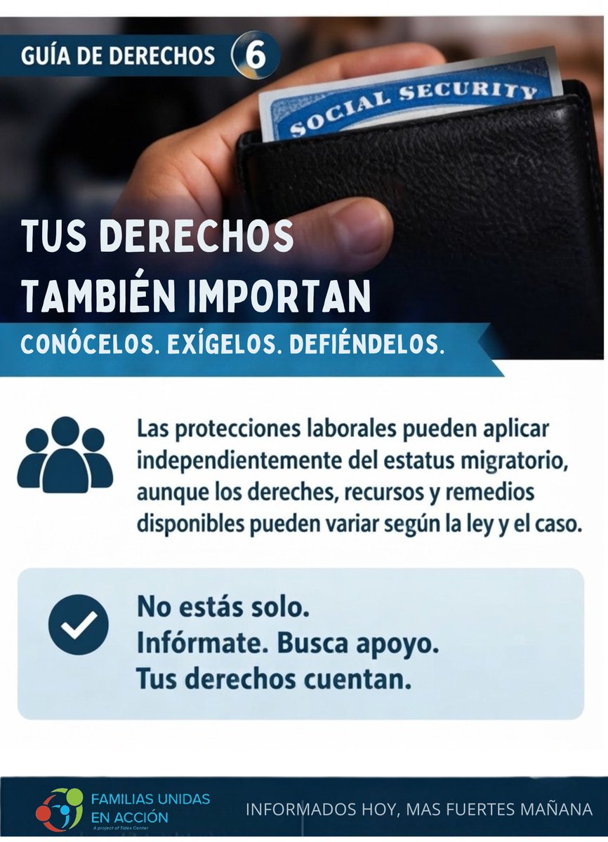 familiasunida10's tweet photo. Conocer nuestras responsabilidades y derechos laborales es vital.
Presentamos una guía informativa sobre los marcos laborales vigentes.
GUIA No. 5
#BienestarLaboral #InformaciónÚtil #DesarrolloProfesional #GuíaLaboral #OrientaciónProfesional https://t.co/rr3HG43LwQ