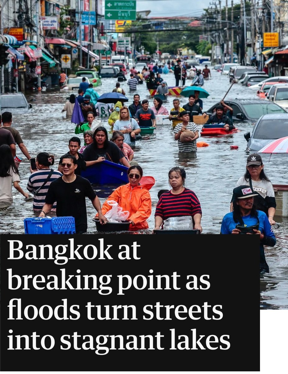 PeterWMurphy1's tweet photo. I wonder if Tony Abbott will declare this catastrophe has nothing to do with climate change because "Bangkok always has floods". #ClimateCrisis #Bangkok https://t.co/NRUlRQikJ3