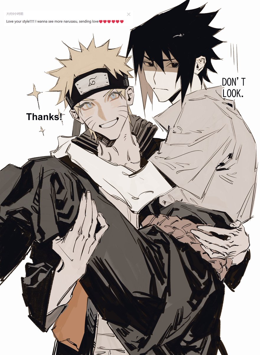 luobo_jar's tweet photo. Thank you for the message but I started thinking about how Sasuke would react to people wanting to see more of Naruto groping him and ended up drawing this lol https://t.co/r4NmfSSgfS