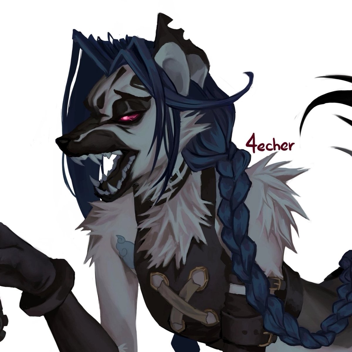 4ec_her's tweet photo. #art #furryart #jinxart #arcanejinx #furry https://t.co/Hd5M14OOmL