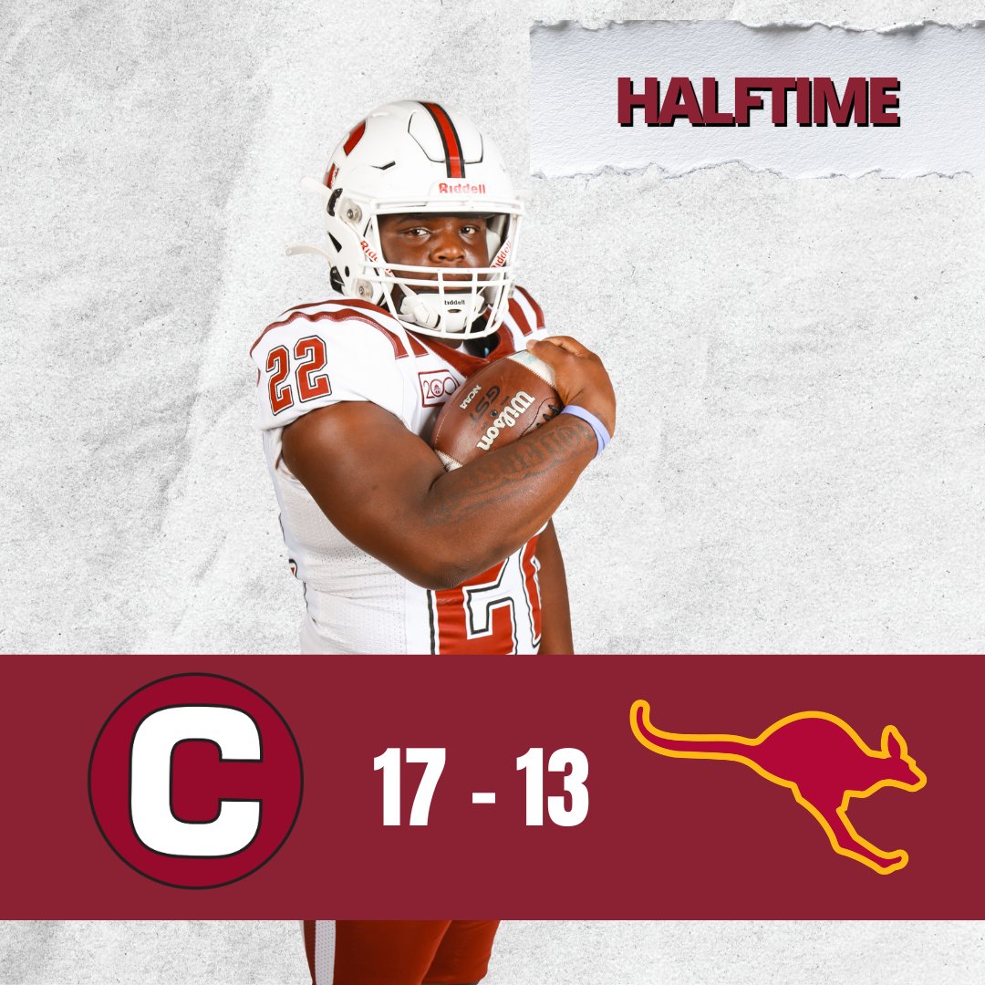 GoCentenary's tweet photo. HALFTIME UPDATE: 🏈 The Centenary Gents lead Austin College 17-13 in Sherman, Texas. 

#GoCentenary #CentenaryGents #GentsFootball #SCACFootball https://t.co/6m8GcnWoFd