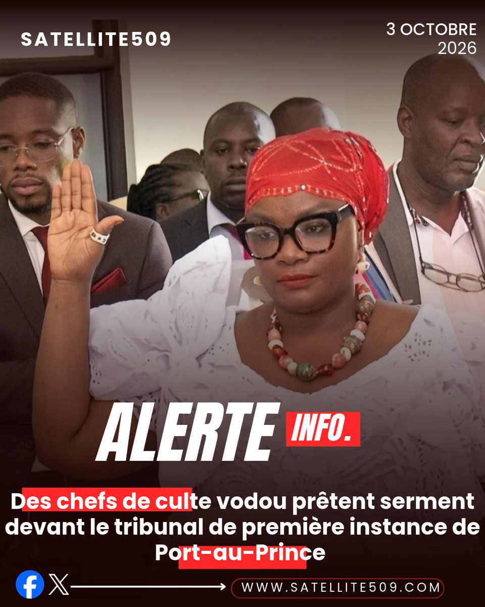 satellite509's tweet photo. Des chefs de culte vodou prêtent serment devant le tribunal de première instance de Port-au-Prince                                                                                                                                                     https://t.co/M2vqMZA06V https://t.co/gH5PmmAEEm