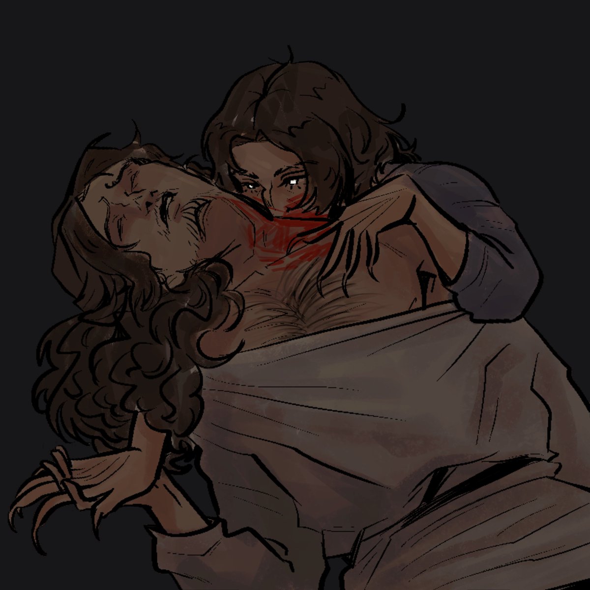 Fullartmetall's tweet photo. Time to feed your boyfriend,
 Marat!🩸

#Thebloodofdawnwalker #Dawnwalker #Crake #Marat #Coen #Carat https://t.co/DyFt3TAAh8