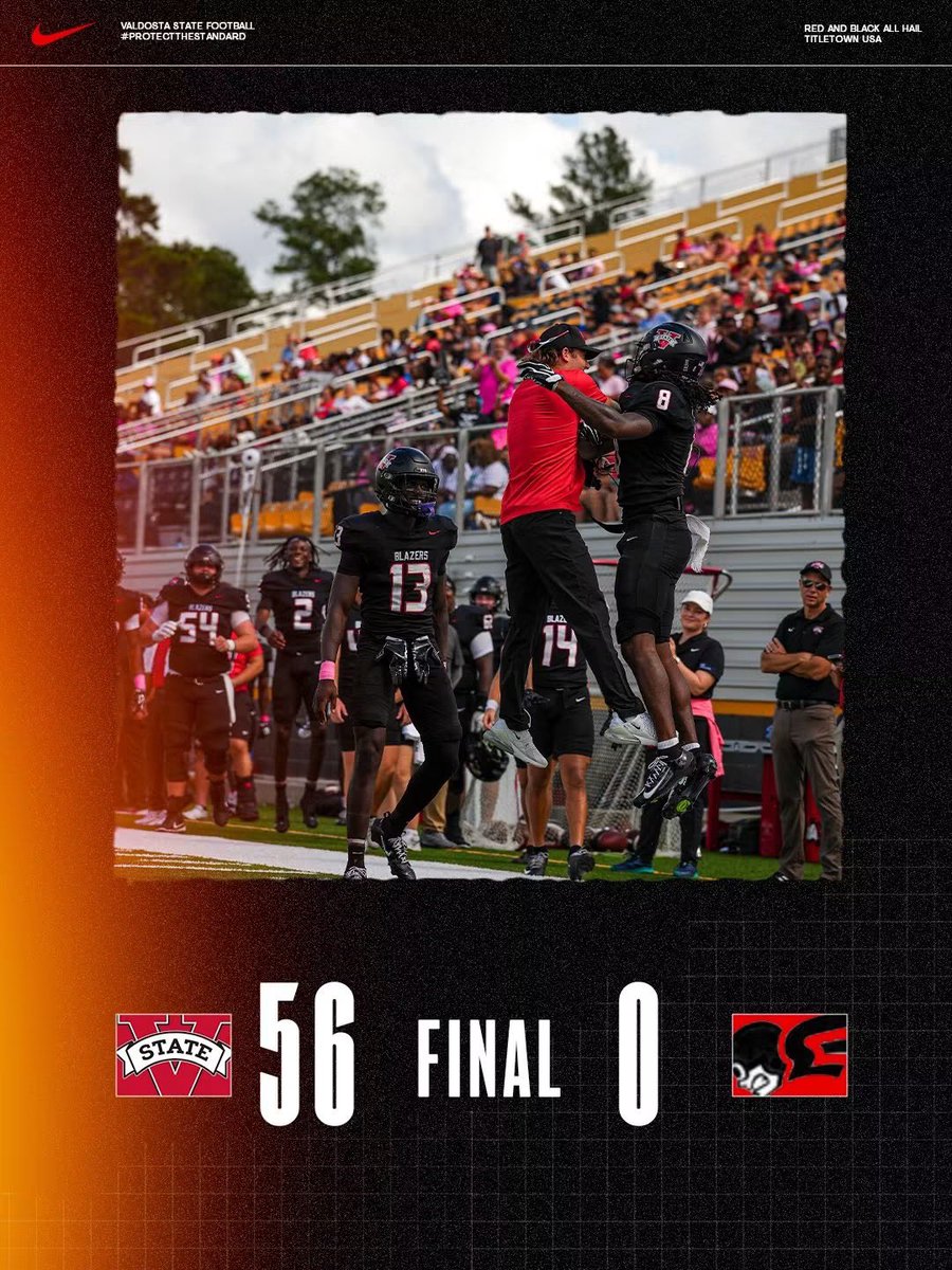 VState_Football's tweet photo. That’s what we call a good Saturday in #TITLETOWN 🔥

#GOBLAZERS | #ProtectTheStandard https://t.co/HAA4bGxZ4a