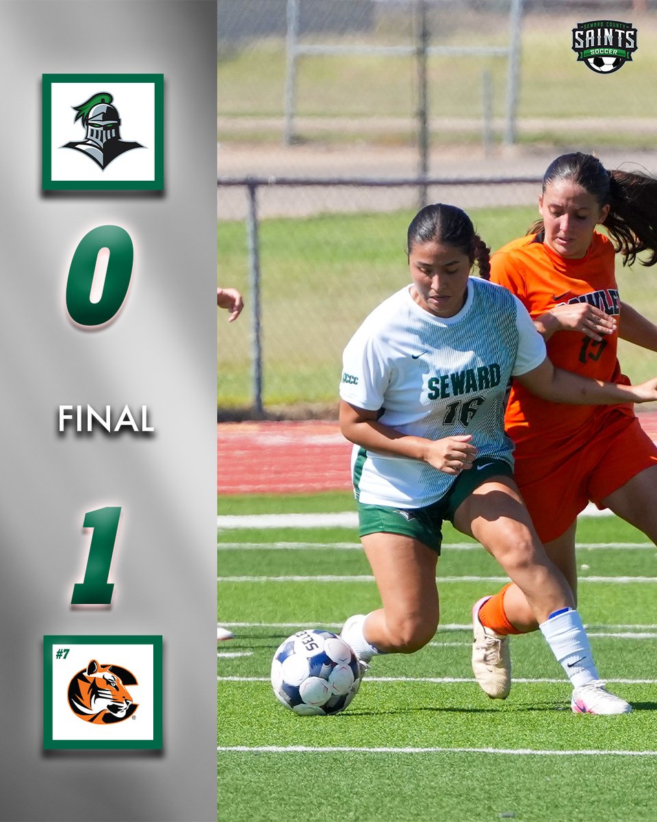 SewardSaints's tweet photo. Lady Saints fall 1-0 as #7 Cowley gets a corner kick goal in the second half to escape with the win.

Next: Home vs. Hutch on Wednesday at 6

#GoodToBeGreen https://t.co/ZY5l4sJQUd