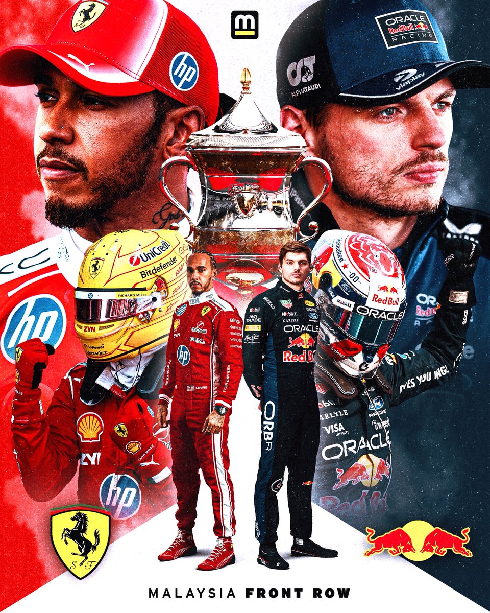 Motorsport's tweet photo. Max vs. Lewis on the front row at Sepang. 

Get your popcorn ready. 🍿 https://t.co/f4KCA8efKZ