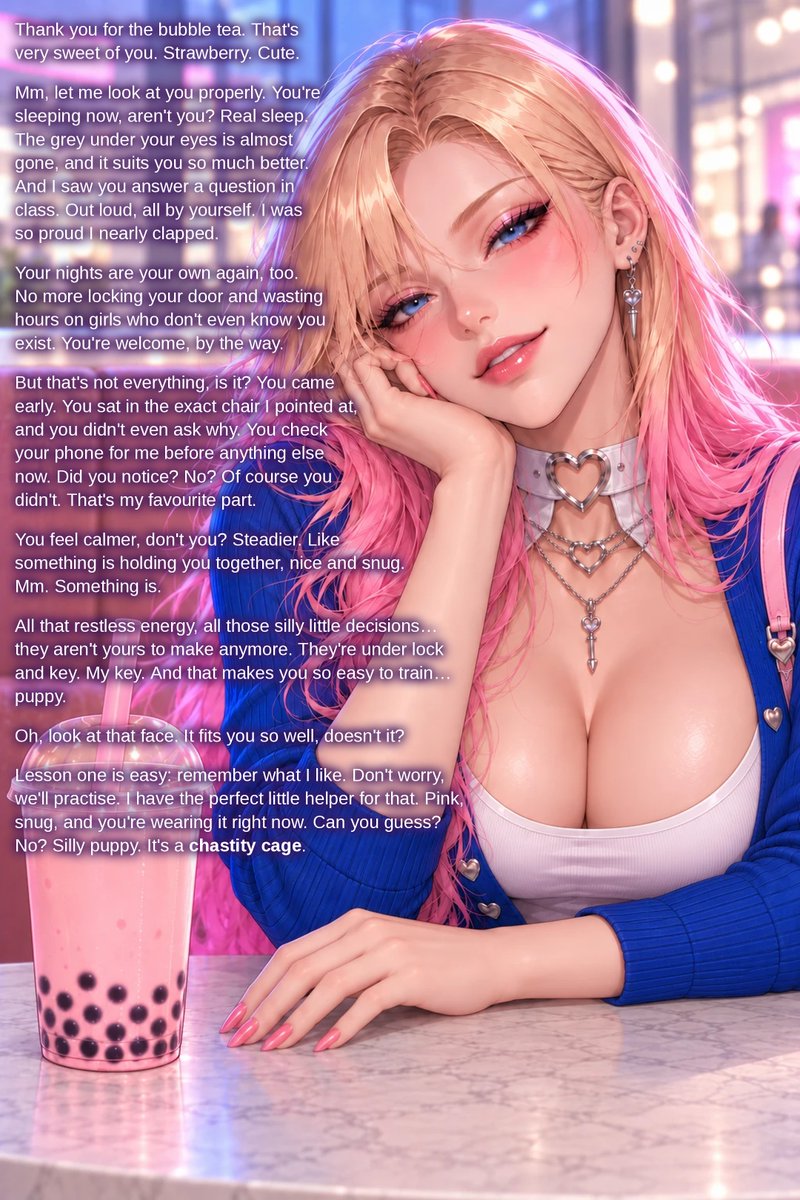 TheVenusSpiral's tweet photo. LOCKTOBER with Miss Opal 🔒💙 
CAPTION STORYLINE · PART 2

If you want to survive Locktober, you better learn what Miss Opal likes...

Our Locktober event has already started for some of our patrons. Soon we're opening the doors to everyone who joins our Patreon + Discord.

#chastity #keyholder #femdom #2DFD #hypno #mistress #hypnosis #caption #femdomcaption