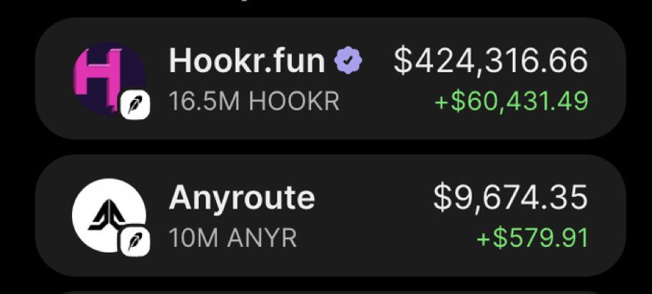 hailey_cryptoo's tweet photo. $HOOKR just paid me $424K

another shitcoin, another six figure bag lol

spent years writing backend code just to end up making this kind of money from memecoins

i really picked the right career 😆💃 https://t.co/TGHbd83CA3