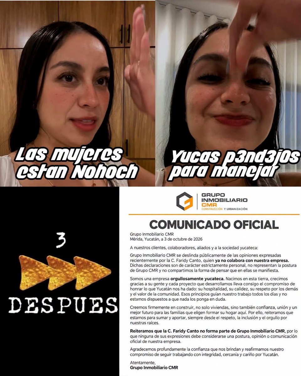 VigiaCiudadano7's tweet photo. Despiden a mujer de su trabajo, tras decir que los yucatecos son pendejos para manejar y que las yucas son talla "Nohoch". https://t.co/AqHZf49D5e