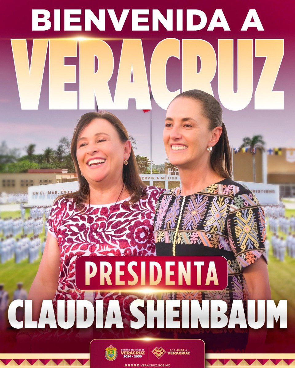 rocionahle's tweet photo. Bienvenida nuevamente a Veracruz, querida presidenta @claudiashein.

Nos da mucho gusto recibirla una vez más en nuestra tierra para continuar trabajando juntas por el bienestar y desarrollo de las y los veracruzanos.🤗

#PorAmorAVeracruz ❤️ https://t.co/jNzRBm7KKK