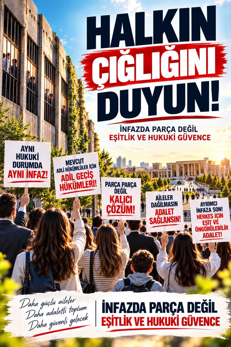 Sevimdik181397's tweet photo. İnfaz düzenlemesinin başarısı yalnızca yeni hükümler getirmesiyle değil, uygulamada yeni eşitsizlikler üretmemesiyle de ilgilidir. Mevcut dosyalar açısından geçiş süreci özellikle dikkatle düzenlenmeli. #İnfazdaAyrımcılığaSon 🇹🇷 İNFAZDA PARÇA DEĞİL — EŞİTLİK VE HUKUKİ GÜVENCE 🇹🇷 @abakingurlek @RTErdogan