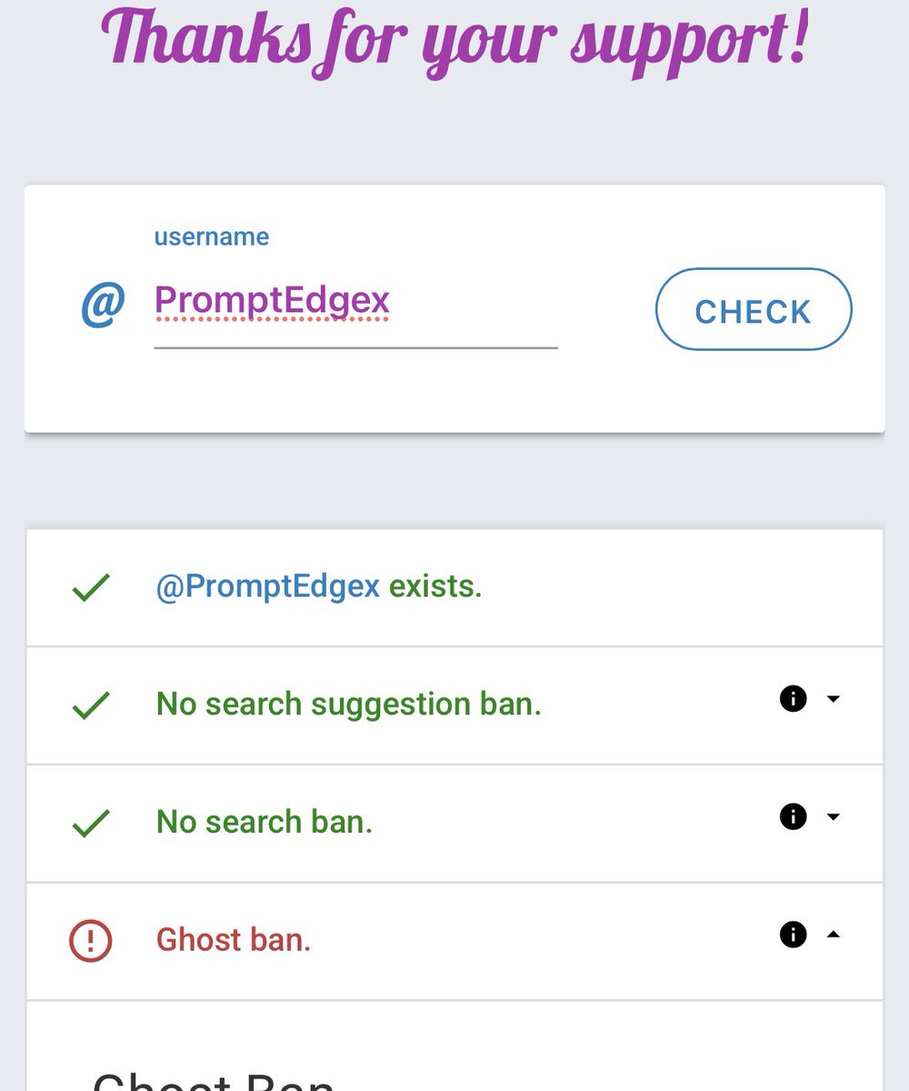 PromptEdgex's tweet photo. 👻 Ghost ban Flew to my account in X (Twitter)

Most likely, I received it because of the unsubscribes of inactive subscribers - yesterday I decided to clean up the account a bit.

After certain actions, the restrictions must be removed. Now it’s better to just give the account a couple of days to “lie down” and do nothing with it.
Do you know how to remove such restrictions?

If your posts also suddenly stopped gaining views, you can check your account on this site 👇

🔗 https://t.co/HiRULaBu3n