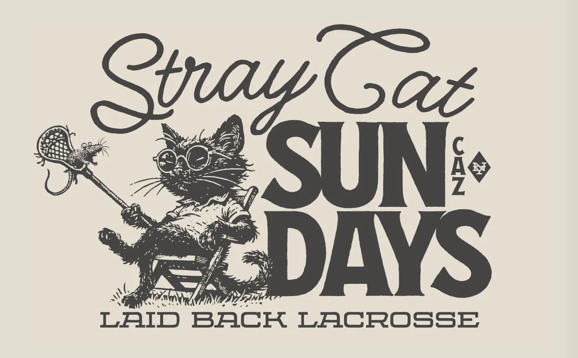 LaxBrand's tweet photo. Headed to Cazenovia, NY tomorrow for Stray Cat Sunday, hosted by Powell Lacrosse! 🥍🐈‍⬛

Lacrosse, food, and live music — sounds like a pretty great Sunday to me! Looking forward to a fun day and a great lacrosse crowd. See you there! 🤘🥍🎶 https://t.co/bbrETszhId