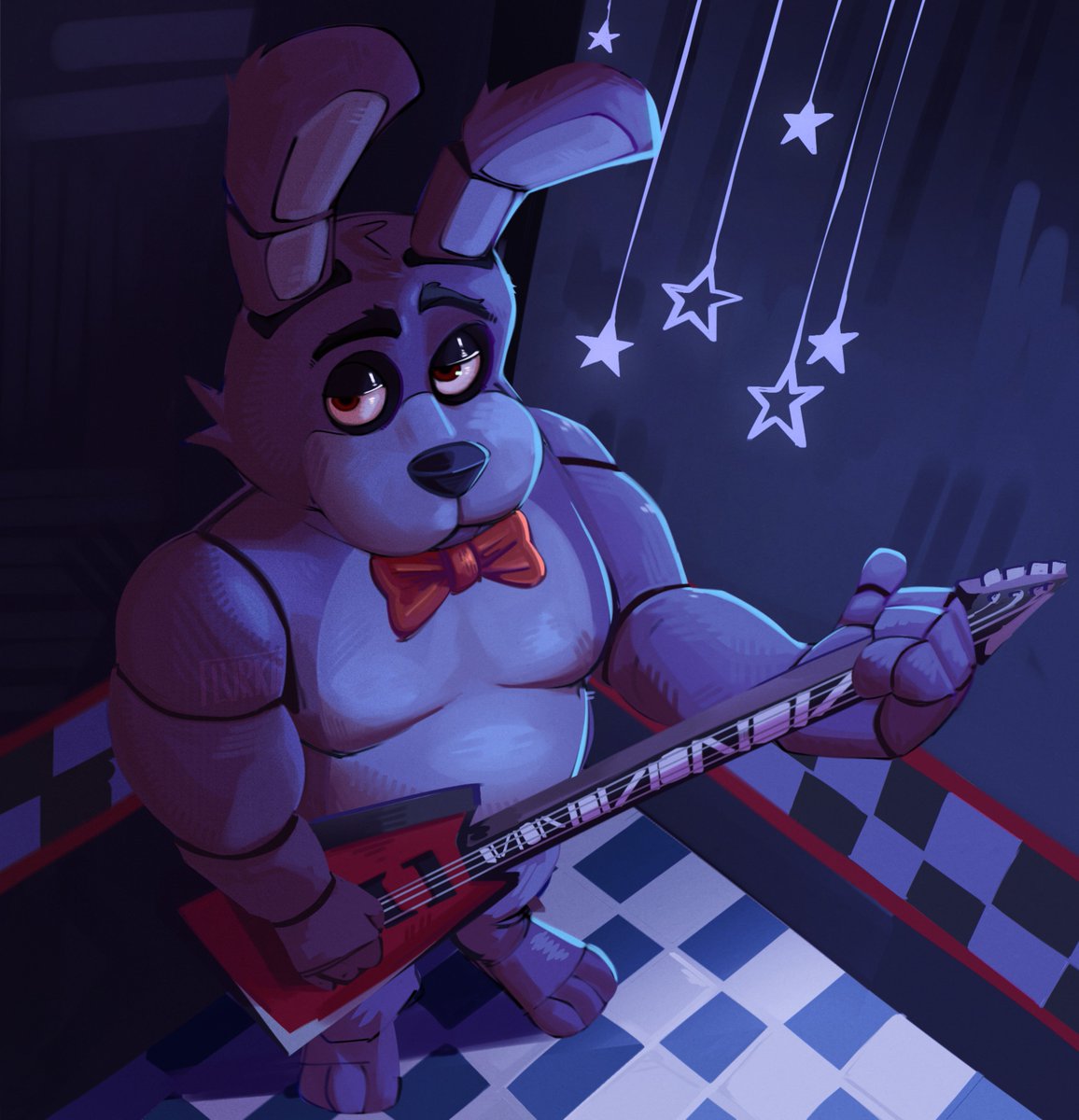 Flurkii's tweet photo. Bonnie is just staring at you https://t.co/Kr3t79Cxil
