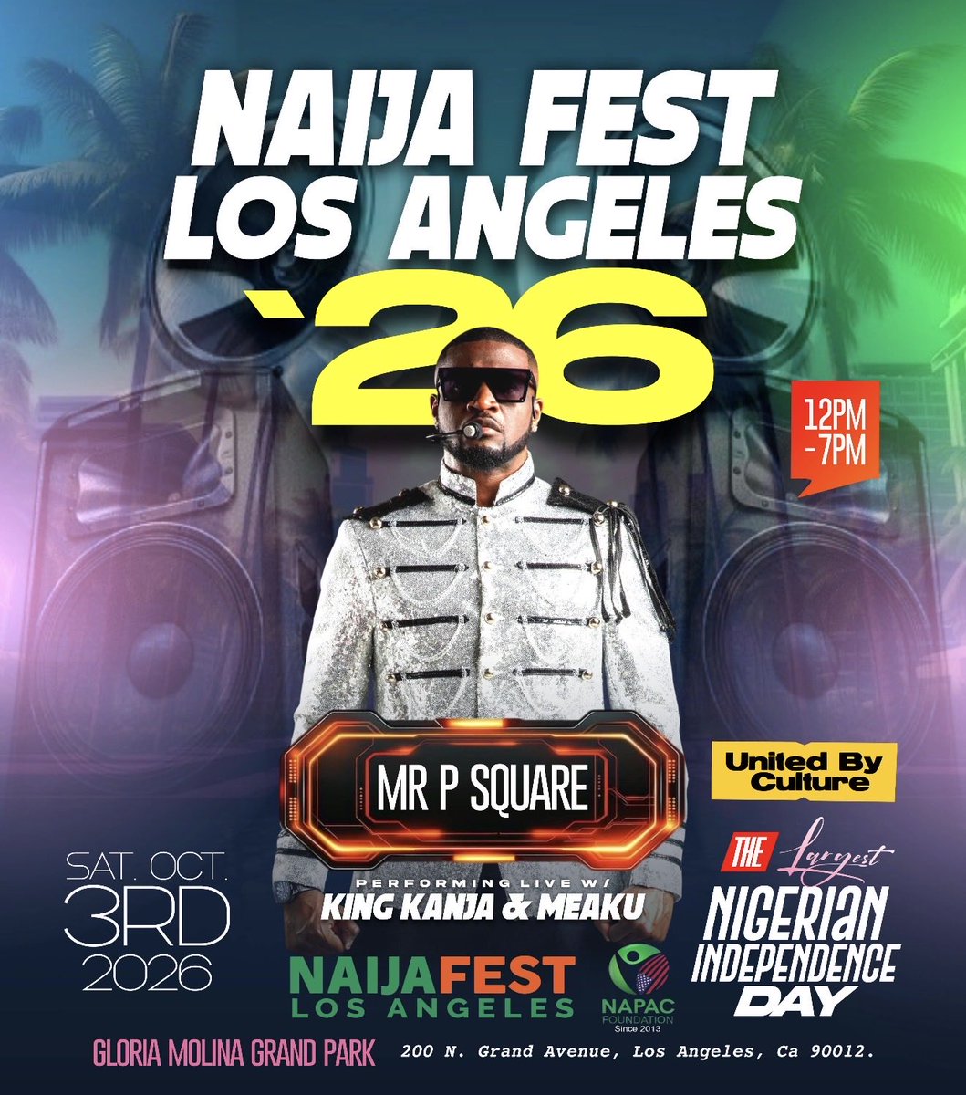 PeterPsquare's tweet photo. Los Angeles! 🇺🇸🔥 
THE KING OF STAGE JUST TOUCHED DOWN! 🛬👑
All roads lead to GLORIA MOLINA GRAND PARK! TONIGHT, @naija_fest WE SHUT IT DOWN! 🚀🔥🫶🏾🙅🏽‍♂️
LOS ANGELES, ARE YOU READY?! 😭🔥💯
#MrP #OGFOREVERTOUR #KingOfStage #TeamP

📌 Team P Nation!!! 🫶🏾❤️ God bless every single one of you for the incredible work, love, and support you’re putting into CHUKWU MEE! 😭🔥🚀
I see the streams, reposts, shares, and the way you’re pushing this movement! I DO NOT TAKE ANY OF IT FOR GRANTED! 🙏🏽❤