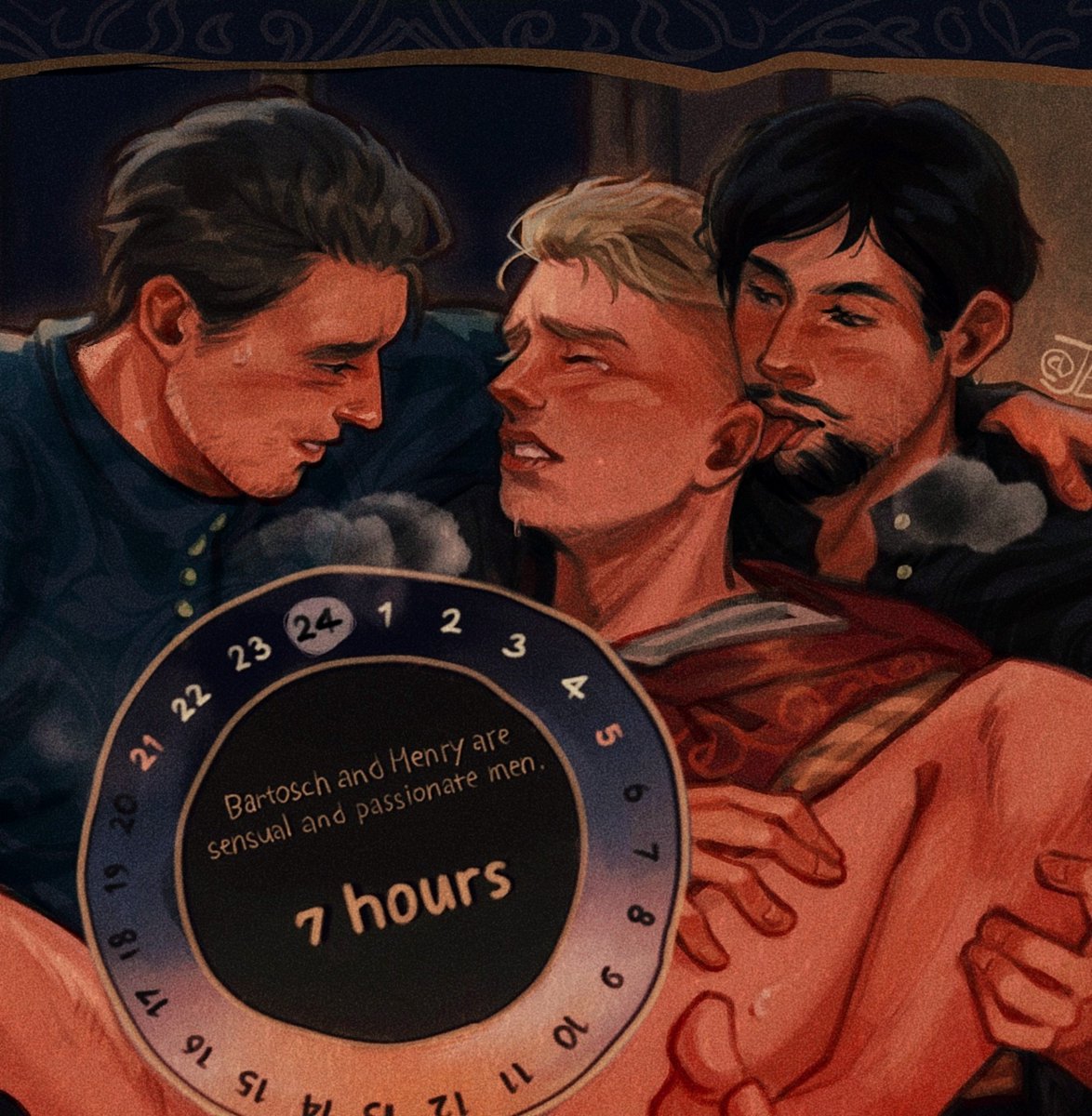 Jembuartist's tweet photo. just some medieval lads enjoying themselves after the feast. 
full version in the replies 🌝 #kcd https://t.co/ipj1ltxk6q