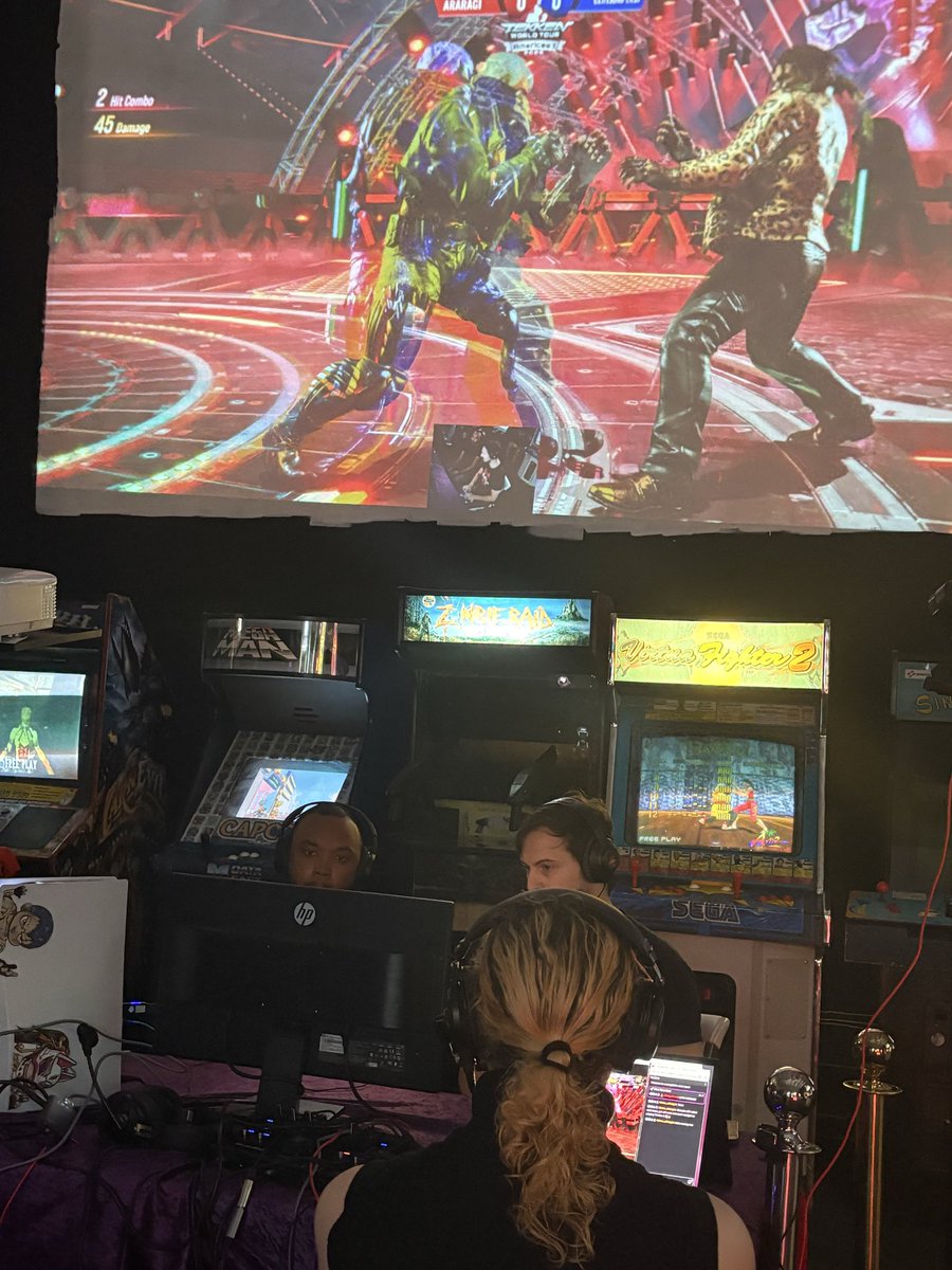 RVAFGC's tweet photo. #tkr #tekken8 Tekken 8 stream setup at The King Returns 43! Tekken 8 stream was down in the arcade today. https://t.co/E8oK9f1WoJ