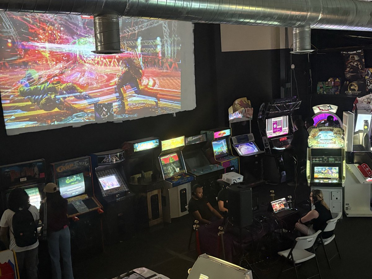 RVAFGC's tweet photo. #tkr #tekken8 Tekken 8 stream setup at The King Returns 43! Tekken 8 stream was down in the arcade today. https://t.co/E8oK9f1WoJ