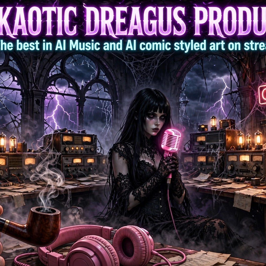 DreagusProd's tweet photo. Between shows — KDPR–KAOTIC AI music + comic art on Dreagus Productions

Watch: https://t.co/euH6wApZ9g
Also: https://t.co/zvW9zfgJSb

#DreagusProductions #LiveRadio #KDPR #AIMusic https://t.co/geLsqvz6Xk