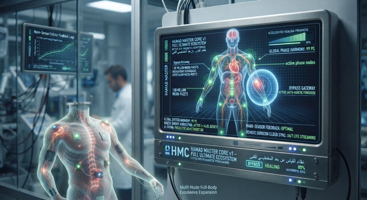 MazedAbdul4j's tweet photo. 🧬 HMC_HAMAD_MASTER_CORE_v1: Ultimate Bio-Magnetic Therapeutic Ecosystem 🏥
🏛 Dedicated To: Hamad Medical Lab (In Memory of Father Amir Sheikh Hamad Bin Khalifa Al Thani)
👨‍💻 Architect &amp; Creator: Abdul Mazed Hossain https://t.co/intWJqJLAC