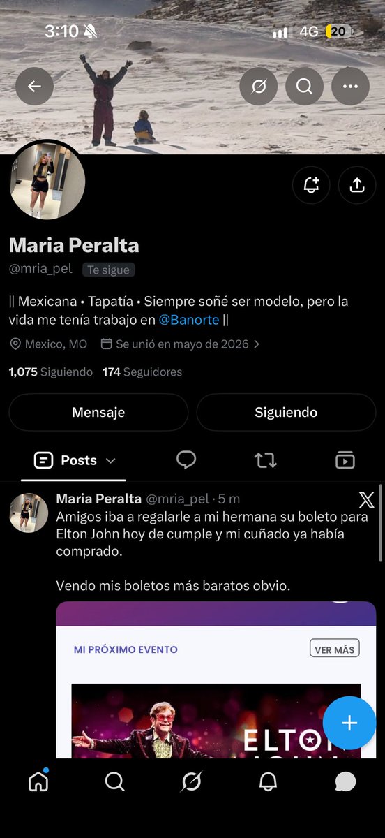 RafaGF87's tweet photo. Amigos no caigan
Ahora si me la tragué
Me dio baje con boletos de Elton John 
$5,000 le done
#boletos #eltonjohn #superboletos https://t.co/XHEjKndk5H