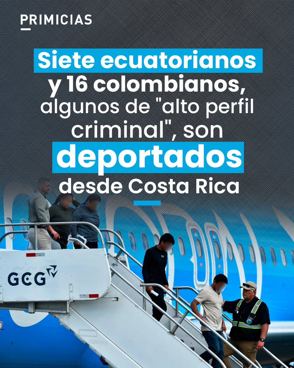 Primicias's tweet photo. Migrantes ecuatorianos fueron deportados desde Costa Rica por tercera vez en 2026. El país centroamericano ha intensificado su trabajo conjunto en materia migratoria con Estados Unidos.
https://t.co/WWpcZzVNLW https://t.co/886uZn8ijQ