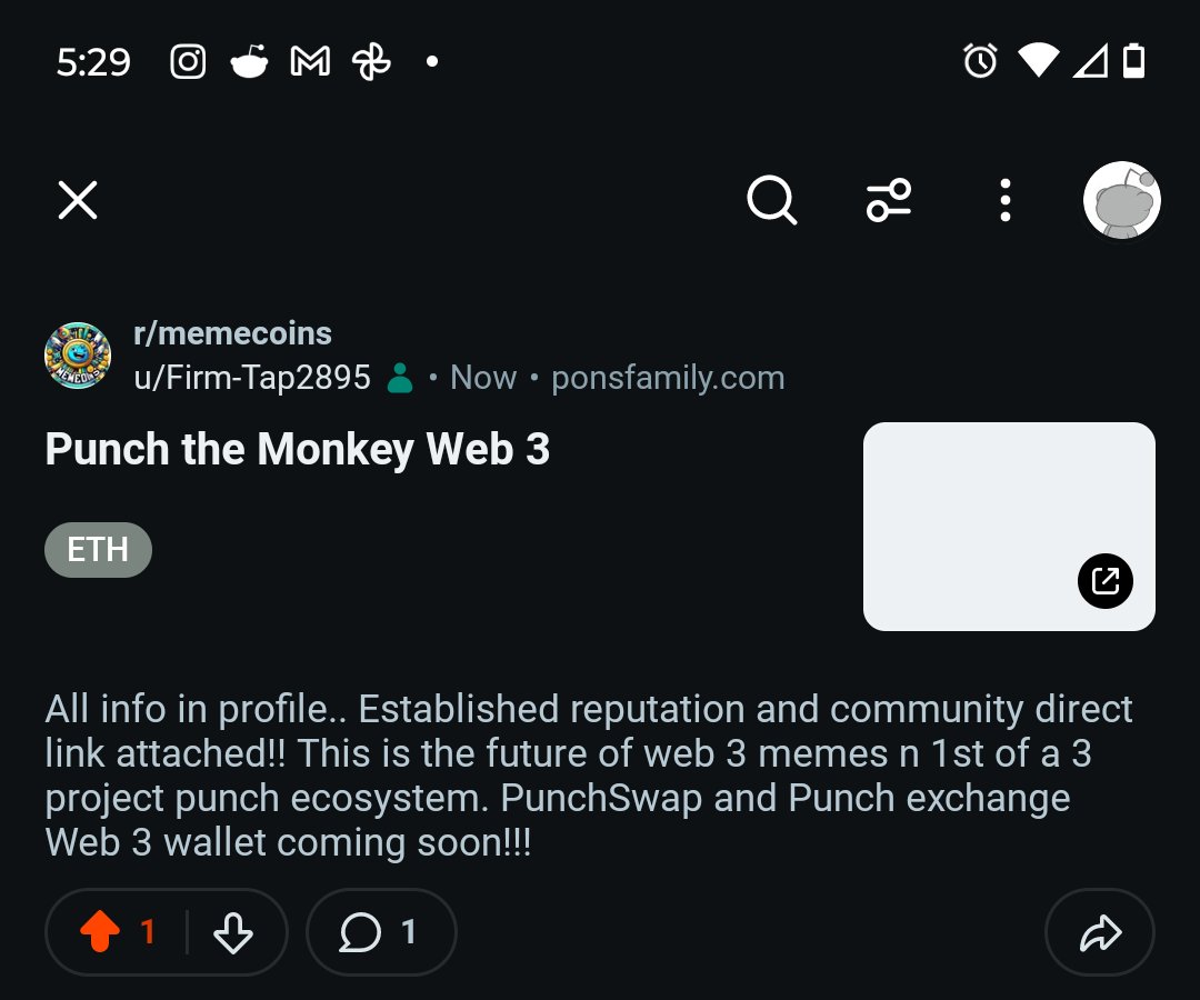 RobinhoodPunch's tweet photo. Punch the Monkey is now officially on Reddit!! We're expanding as fast as possible to get the most reach n community support we can. Punch will be trending in Robinhood wallet, Gecko Terminal, and CMC very soon 💲💲🚀🚀 https://t.co/oQyRyLaNTI