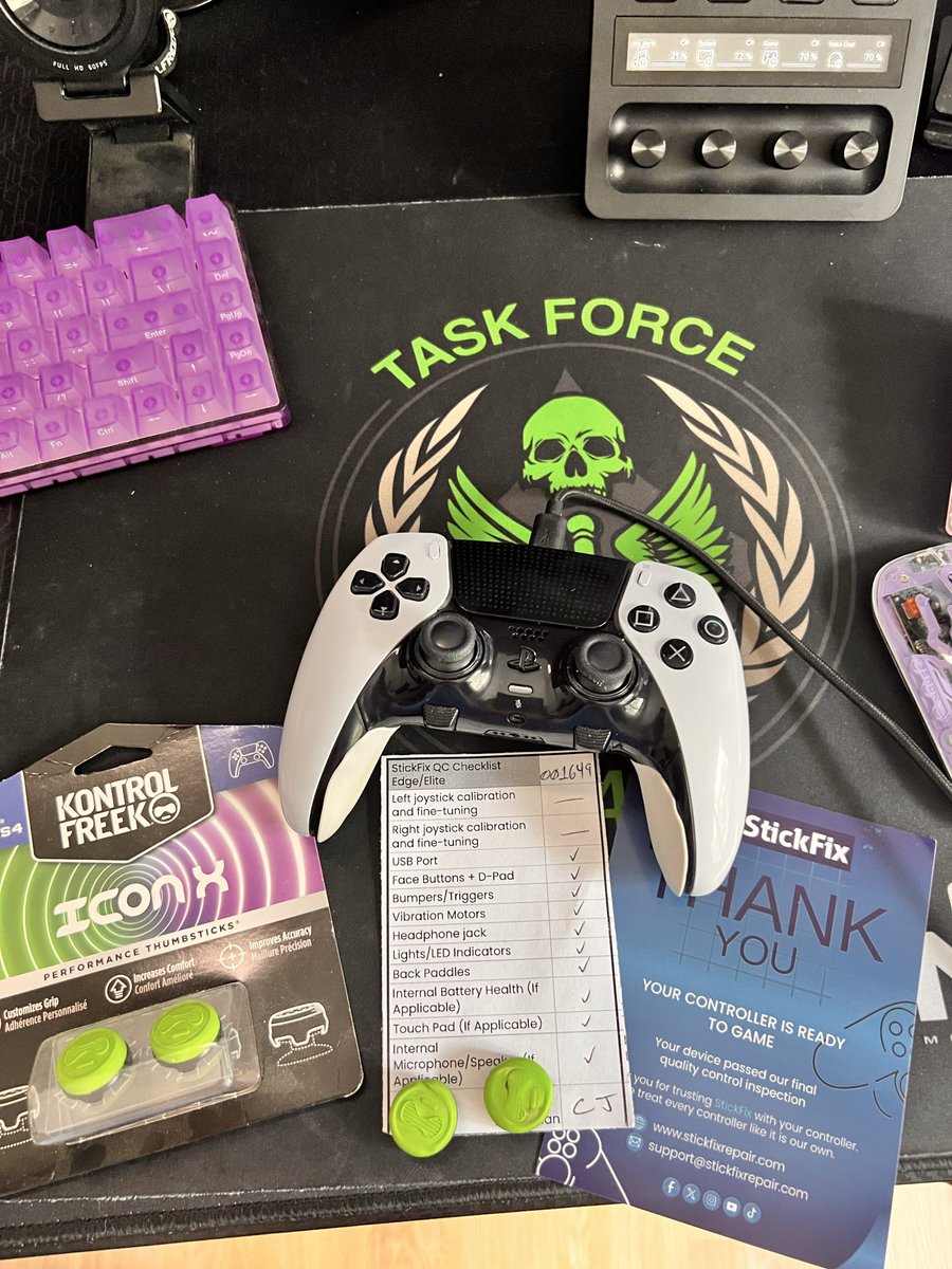 BIGxPIG's tweet photo. Shoutout to @StickFixRepair for getting my old controller fixed. Going to send all of my scufs, battle beavers, Astro, and edge controllers to get repaired. Easiest process from start to finish. Literally can’t recommend them enough. Not sponsored. https://t.co/umLLH05oLT