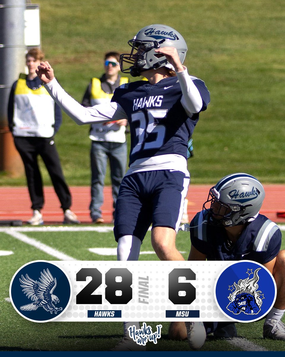 BlueHawkFB's tweet photo. Hawks win!

DSU moves to 1-0 in Frontier East Division play with the Homecoming victory!

#HawksAreUp https://t.co/FUcVxKzxsW