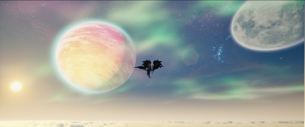 Hoschy_w's tweet photo. During a spacetime rift opening, I decided to see if you could fly up to the Elyos's ship above Verteron in @AION2Official 

Turns out, you can!

Breathtaking views from above the clouds 🔥
#aion2 https://t.co/J0NESKj9Qe