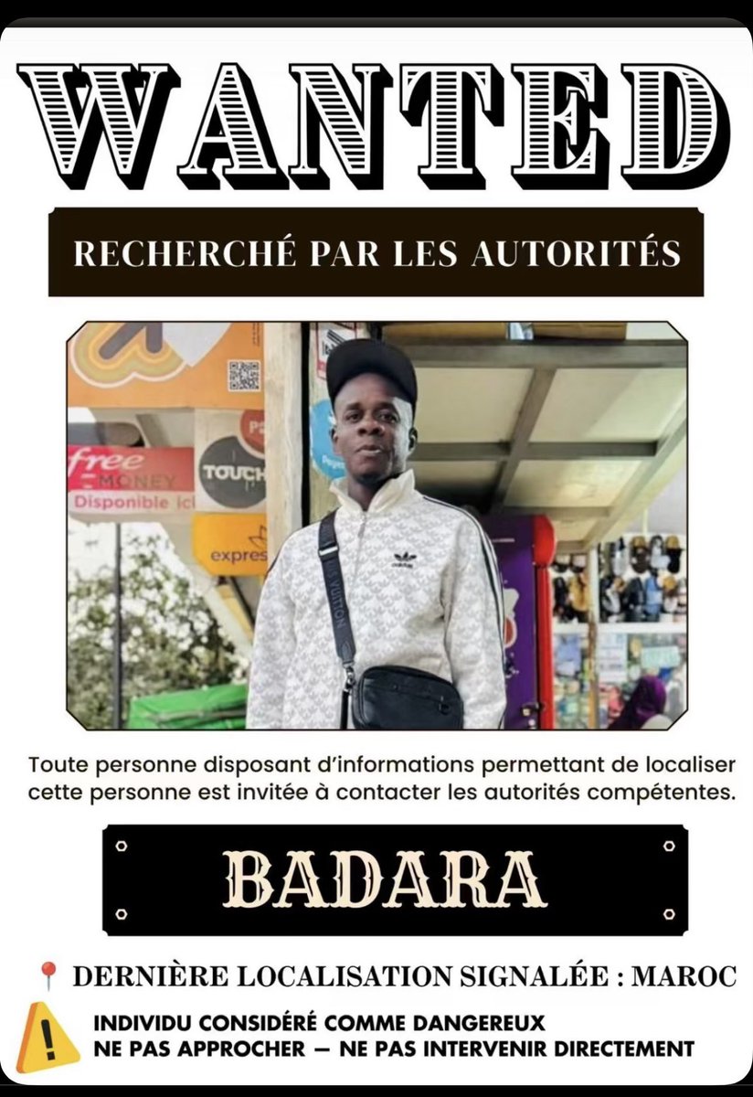 Khadiijask's tweet photo. Il a quitté le pays
Apparemment il est en Mauritanie mais SVP partagez la photo https://t.co/fKSqfmklu8