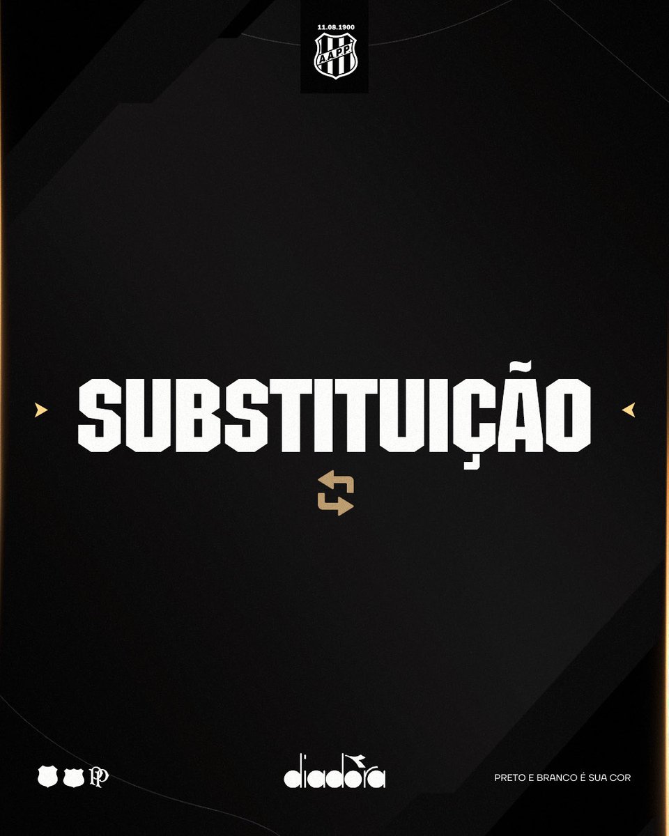 aapp_oficial's tweet photo. 🔄 Substituição na Macaca!
🔼 Di Mauro e Danilo Peu
🔽 Júlio e Brandão
#CUI2X0PON
#VamosPonte https://t.co/hnFRkEiASn