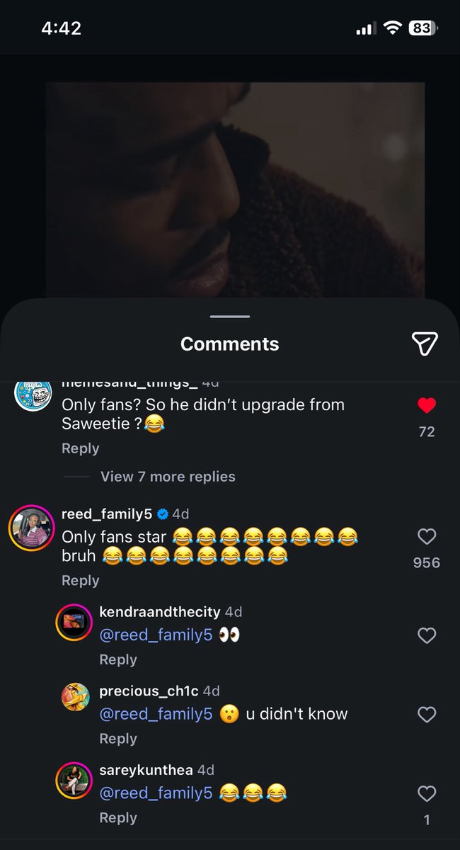 infamousnina's tweet photo. @leechamia not the sister and Erica unfollowing each other after she left this messy comment https://t.co/EM7nuJC7OG