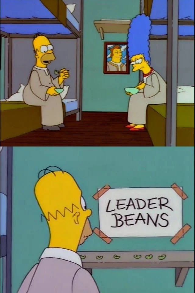 Criminalsimpson's tweet photo. These lima beans are even better than the ones we had for breakfast and lunch. Oh! A lima bean that looks just like the Leader! I'll put it with the others. https://t.co/LkJQhAK5vd