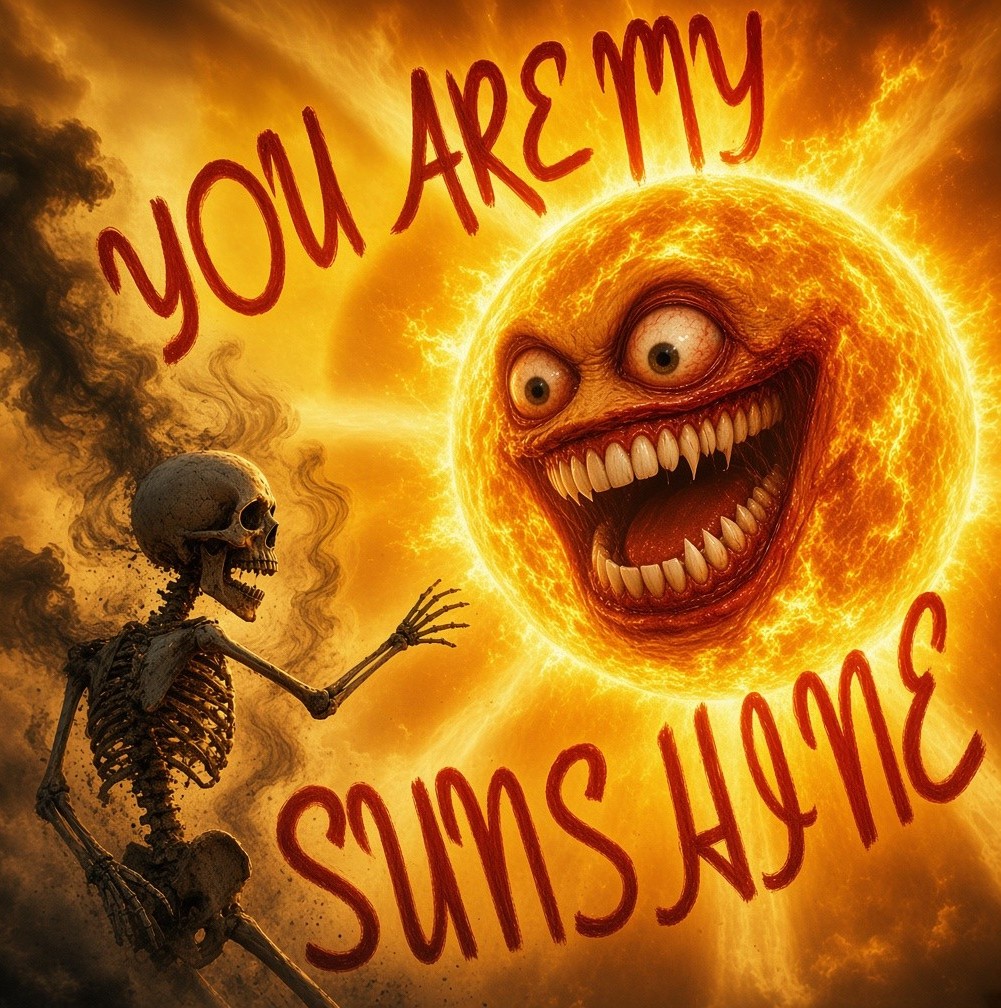 darkhumour2026's tweet photo. Warm relationships are not third-degree burns from a giant fiery demon.
#RelationshipGoals
#VitaminDOverdose
#WarmAndFuzzy
#SunDamage
#SkinCareIsOptional
#BurntToACrisp
#BrightenMyDay
#ToxicWarmth https://t.co/tiNqVYj24E