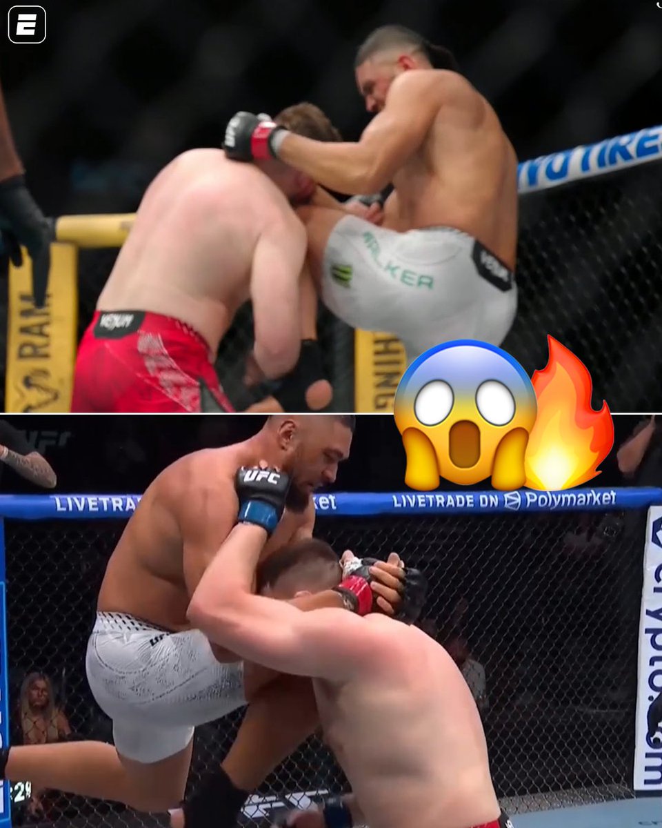 ESPNBrasil's tweet photo. NOCAUTE BRUTAAAAAAAAAAL DE JOHNNY WALKER! 😱😱😱😱😱🔥🔥🔥🔥🔥 Johnny Walker aplicou uma JOELHADA VOADORA em Nick Parkin e estreou no peso pesado do UFC com um nocaute SENSACIONAAAAAAL!

#ESPNKnockOut #UFC #JohnnyWalker https://t.co/M6xROvVGrs
