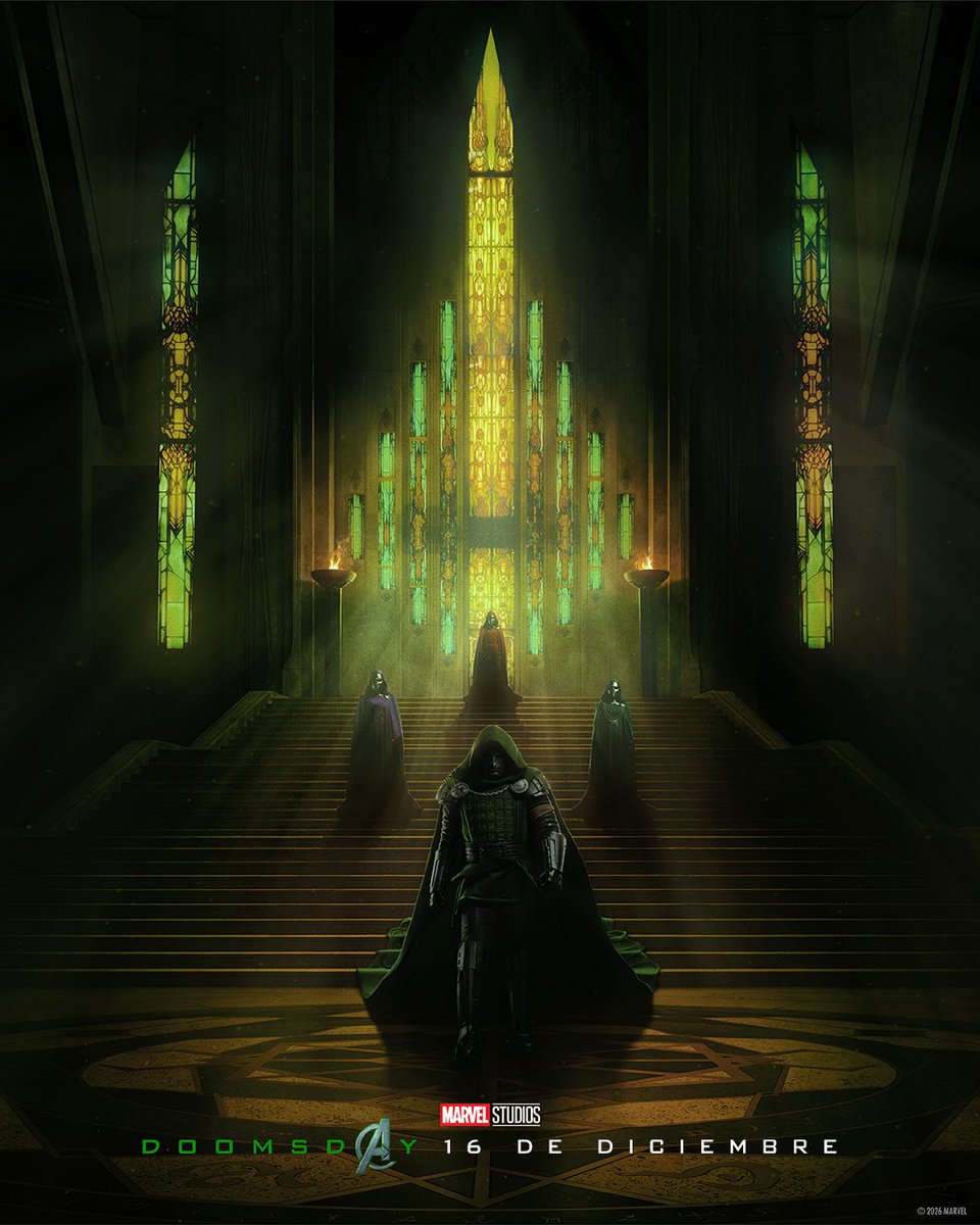 MarvelLATAM's tweet photo. Comenzó la temporada de brujas. 

Nuevo póster de #AvengersDoomsday directo de Comic-Con Málaga. Estreno 16 de diciembre. Tickets en https://t.co/psQZNS4tq3 https://t.co/xGvYdpq6gJ