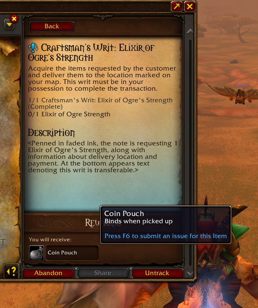 TiqqleThis's tweet photo. interesting find while questing! lvl 60 quest? #wowforever https://t.co/r8xg3Igb7L