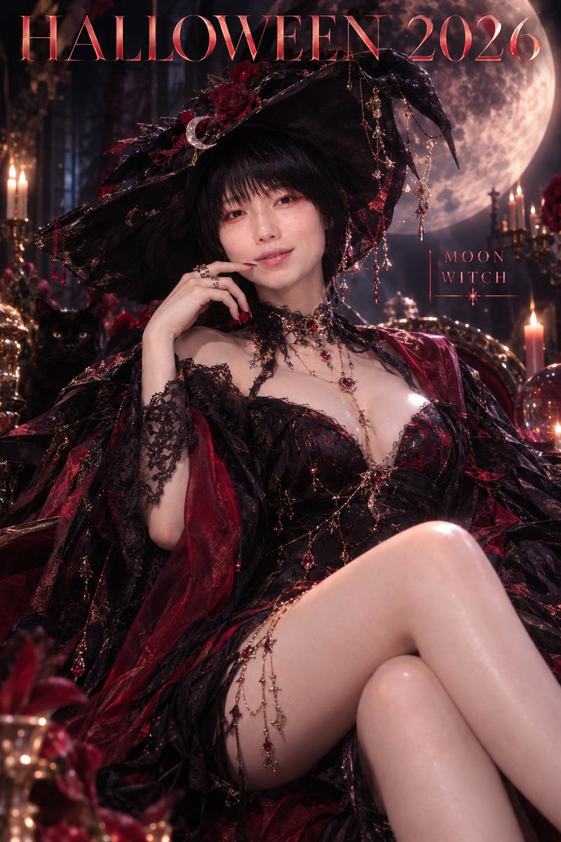 trader_sayuki's tweet photo. ナツさんのプロンプトで、
ガチめなハロウィンコスプレが
できるという☆

いつもありがとうございます！
さっそく、やってみよう…！

…おっ！(´▽｀)

これはハロウィンらしい◎
月夜も雰囲気が出てますね。

今の時季らしい出力です。
ナツさんありがとうございました！

#ハロウィン #生成 https://t.co/Ay7fYRiHU7
