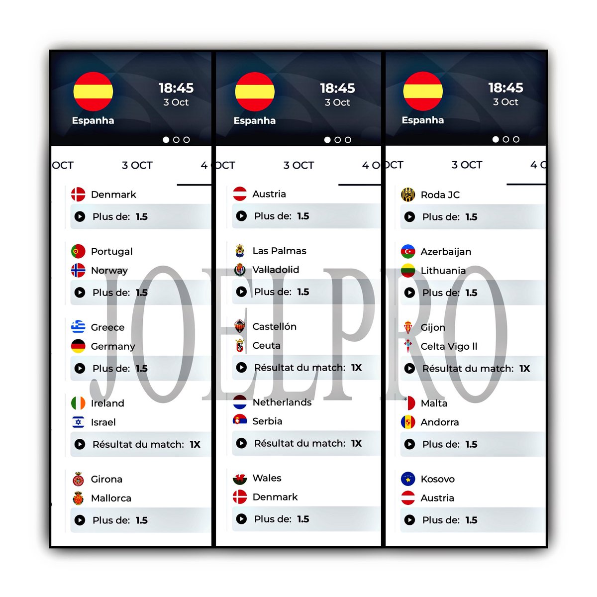 JoelPronos's tweet photo. PRONOSTIC INTERNATIONAUX ⚽️

…Voici quelques pronostics mondiaux du jour , combinés pas plus de 𝟲 matchs et tapez dedans 🤝💰

Chaîne WhatsApp 👇
👉 https://t.co/ZQzRdmCi9J https://t.co/cNsY5FBqXd