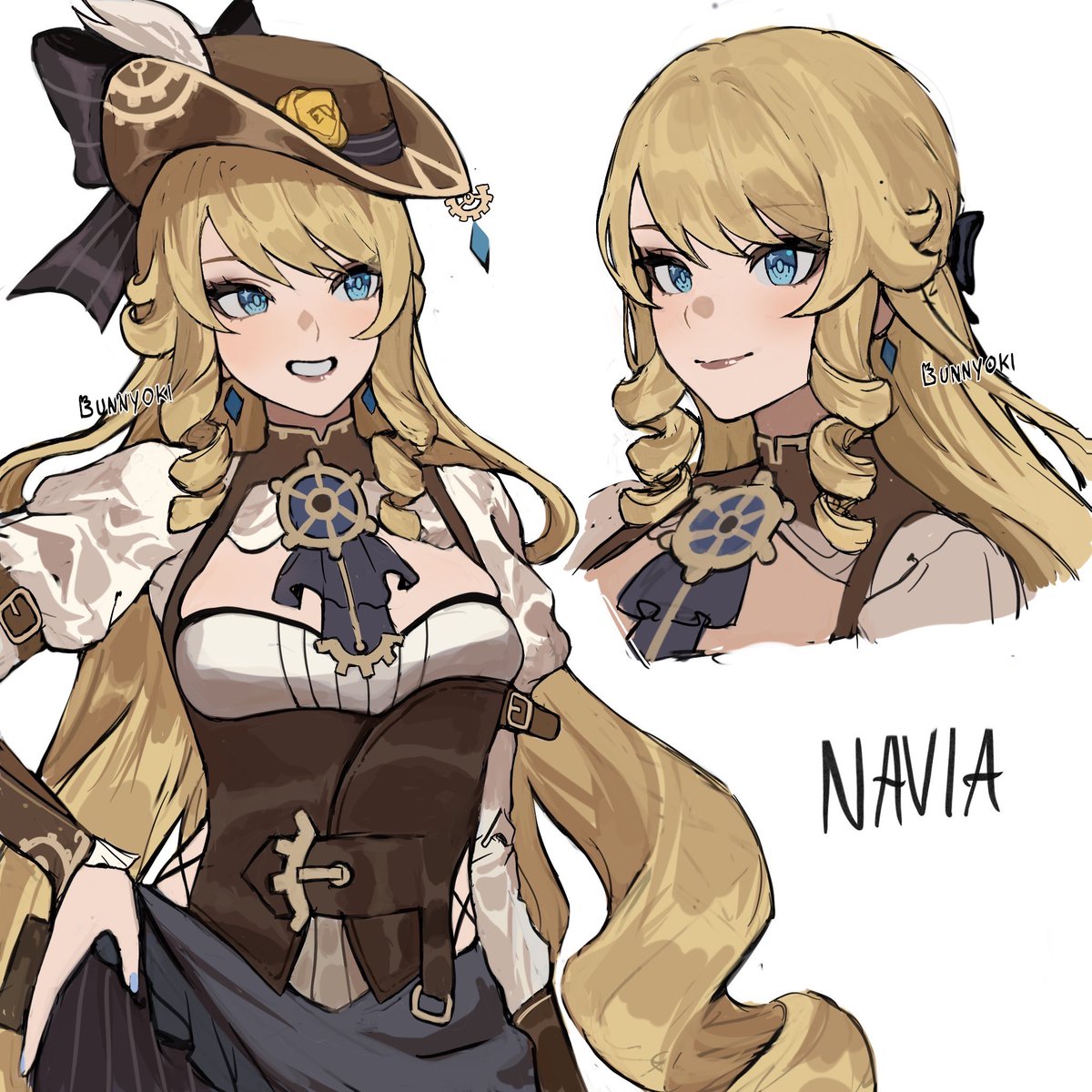 bunnyoki's tweet photo. posting a lot of my older stuff and this navia is still one of my favorites https://t.co/chHOE95NgU