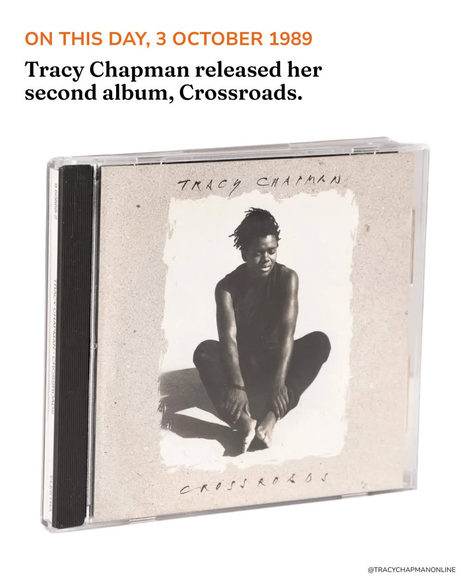 tchapmanonline's tweet photo. What is your favorite song from the album Crossroads, which we are celebrating the 37th anniversary of today?

#tracychapman https://t.co/ZT5uo2jrOK